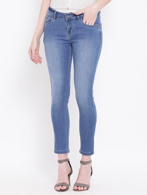 mid rise stone washed jeans - 16995078 - Standard Image - 1
