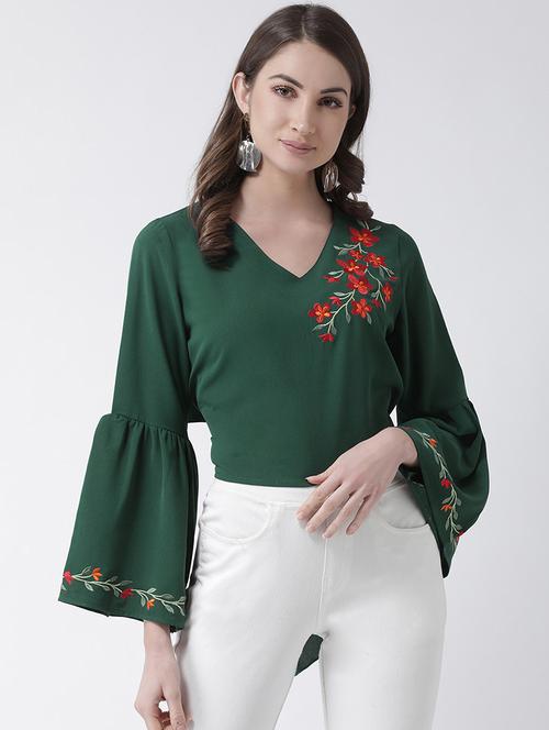 bell sleeves embroidered top - 16995823 - Standard Image - 1