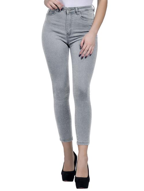 high rise cropped jeans - 17005968 - Standard Image - 1