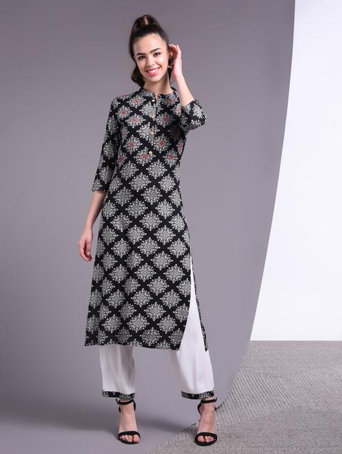 printed kurta pant set - 17009141 - Standard Image - 1