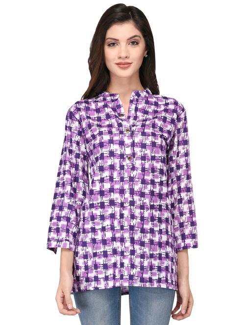 printed a-line kurta - 17009769 - Standard Image - 1