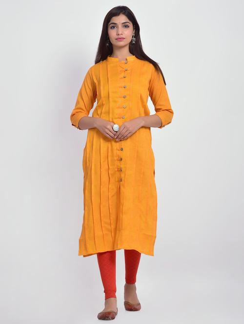 solid straight kurta - 17013918 - Standard Image - 1