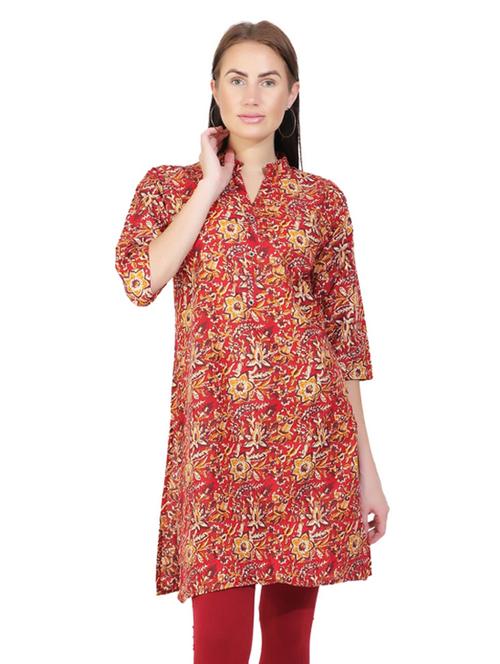 floral print straight kurti - 17017253 - Very Small Image - 1
