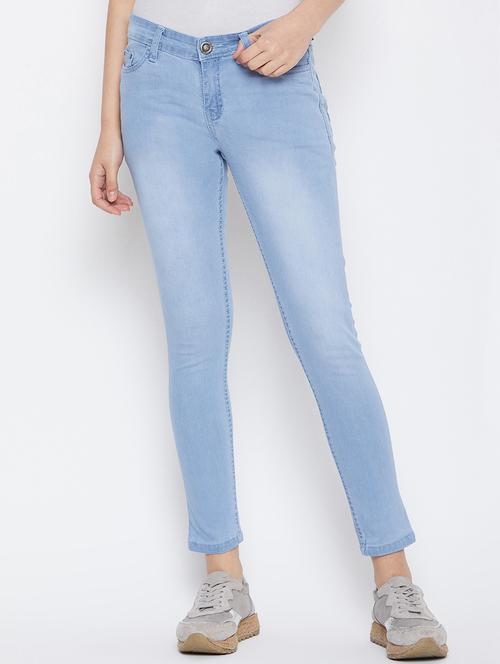 mid rise stone washed jeans - 17027681 - Standard Image - 1