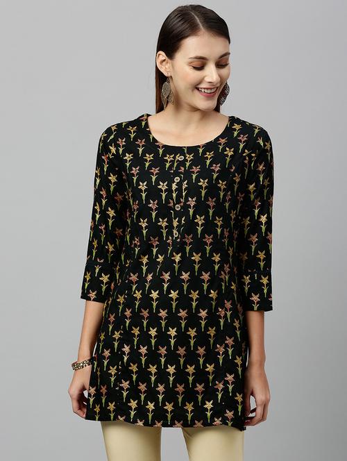 printed straight kurti - 17076643 - Standard Image - 1