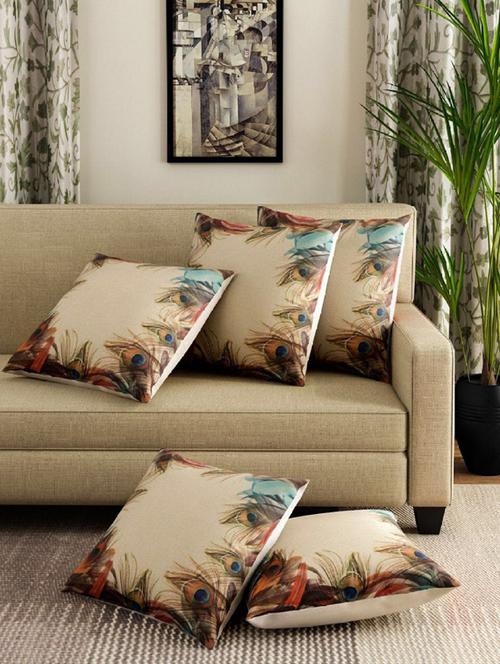 polyester decorative cushion covers (set of 5) - 17078562 - Very Small Image - 1