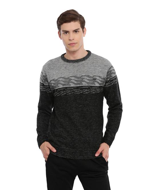 grey acrylic pullover - 17083283 - Standard Image - 1