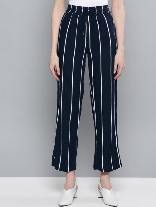 high rise striped trouser - 17085322 - Standard Image - 1