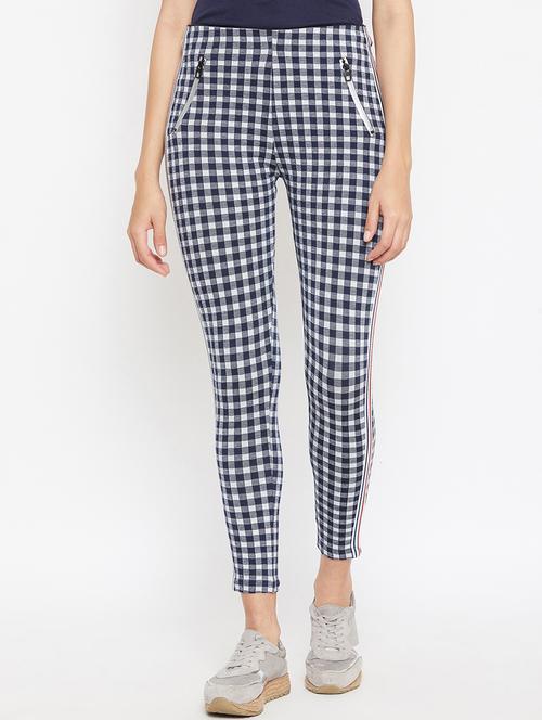 side tape checkered jegging - 17087524 - Very Small Image - 1
