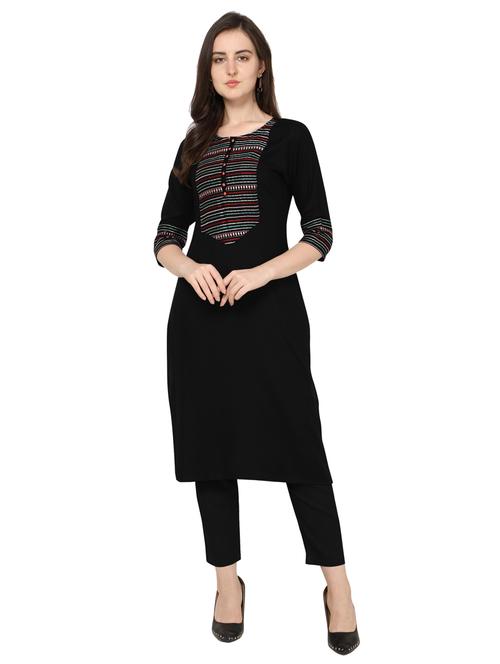 embroidered straight kurta - 17087974 - Standard Image - 1