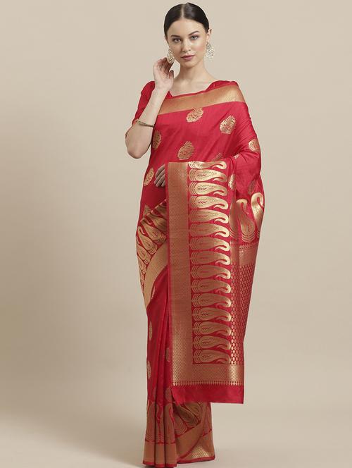 self design banarasi saree with blouse - 17092018 - Standard Image - 1