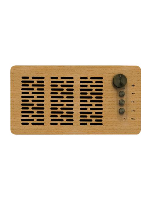 boomslang portable bamboo wood bluetooth speaker with hd mic and antique transistor look and in built fm tuner - 17094623 - Standard Image - 1