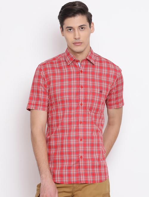 red checkered casual shirt - 17095953 - Standard Image - 1