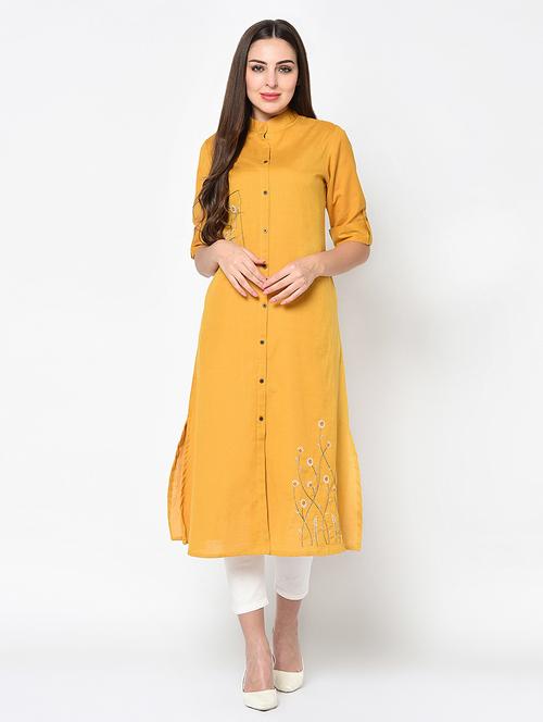 solid straight kurta - 17097945 - Standard Image - 1