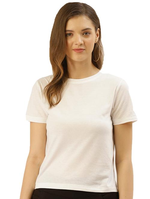 round neck solid tee - 17100141 - Standard Image - 1