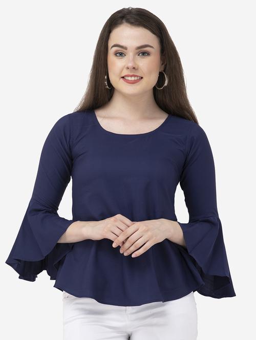 bell sleeves solid top - 17104944 - Standard Image - 1