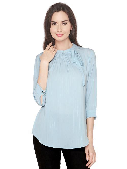 tie up neck solid top - 17106377 - Standard Image - 1