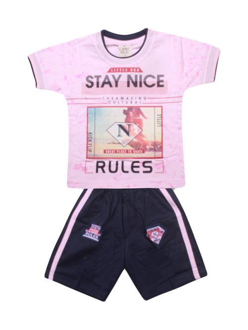 pink cotton shorts set - 17137687 - Standard Image - 1
