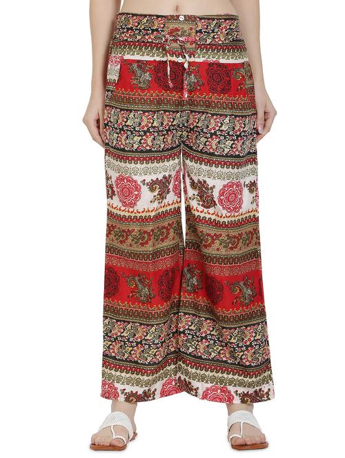 tie front printed palazzo - 17146458 - Standard Image - 1