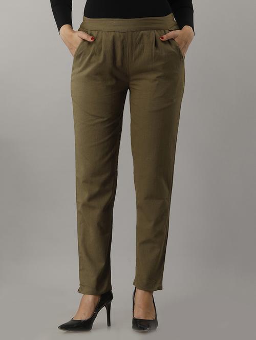 mid rise cigarette pants trouser - 17162951 - Standard Image - 1