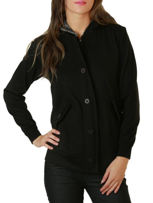 button up hooded jacket - 9632461 - Standard Image - 1