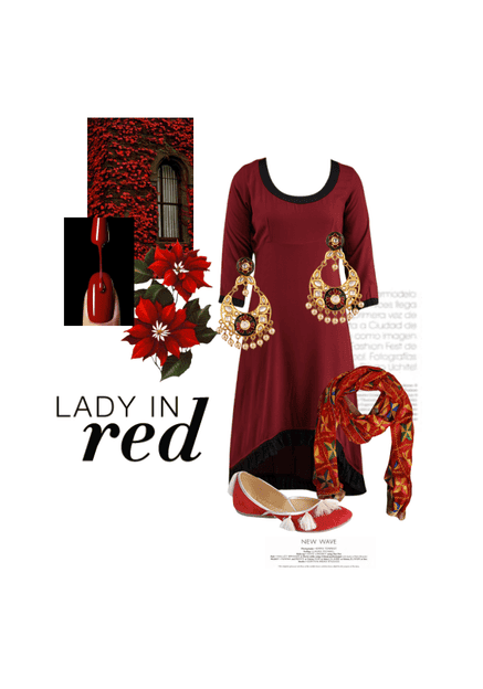 Lady in red