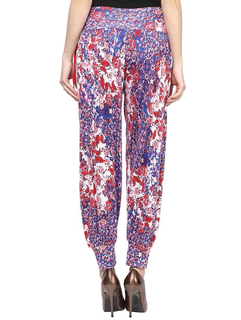 Multi Colored Floral Printed Harem Pant