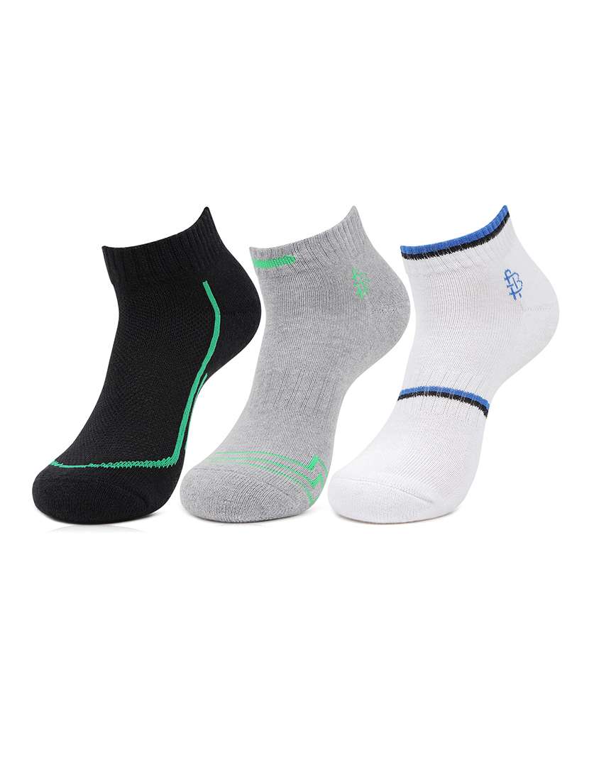 Multi Colored Cotton Sock (Set Of 3)