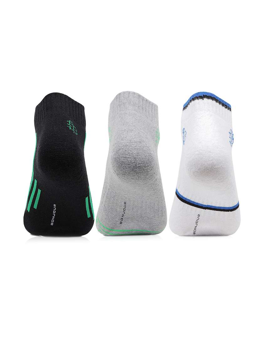 Multi Colored Cotton Sock (Set Of 3)