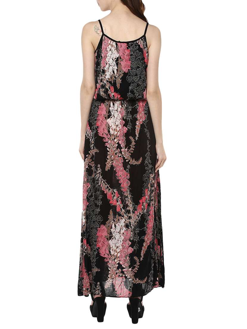 Black Rayon Maxi Dress