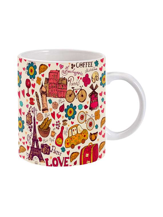 Mooch Wale Paris Love Art Ceramic Mug