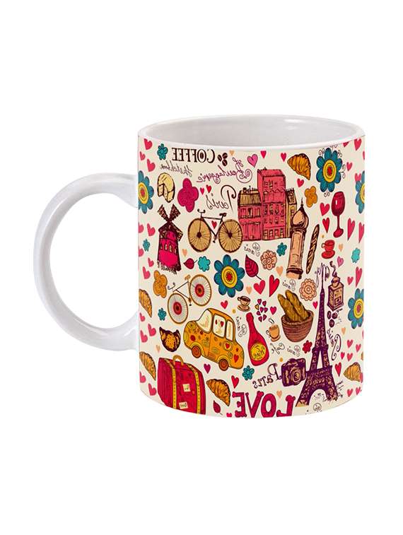 Mooch Wale Paris Love Art Ceramic Mug