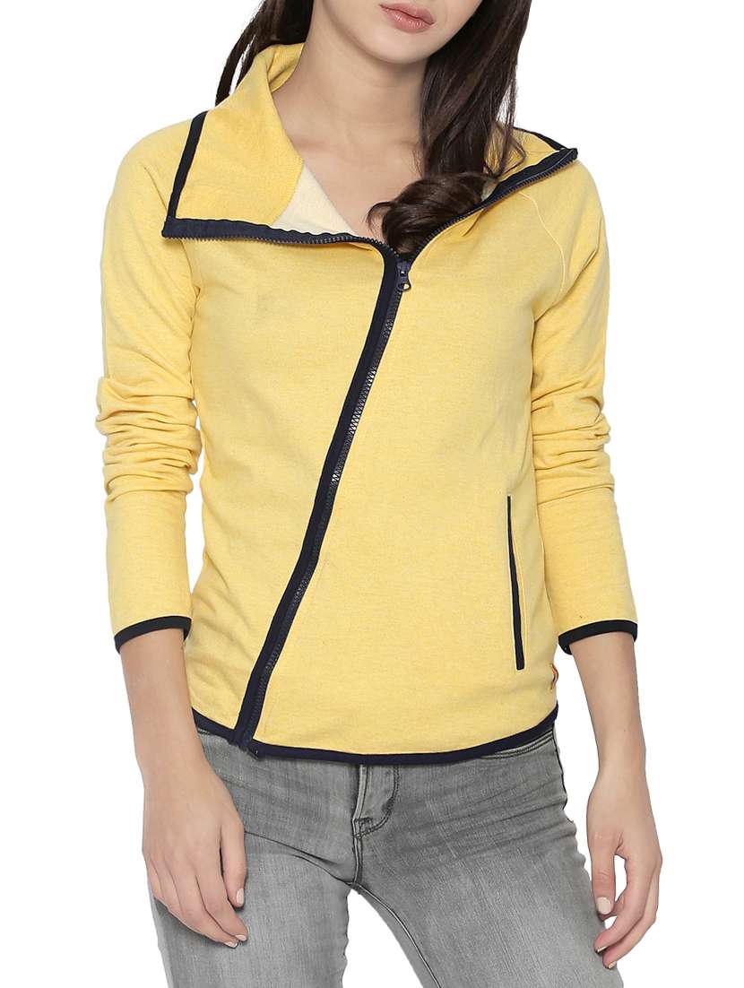 Solid Yellow Cotton Jacket