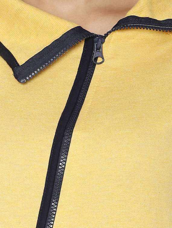 Solid Yellow Cotton Jacket