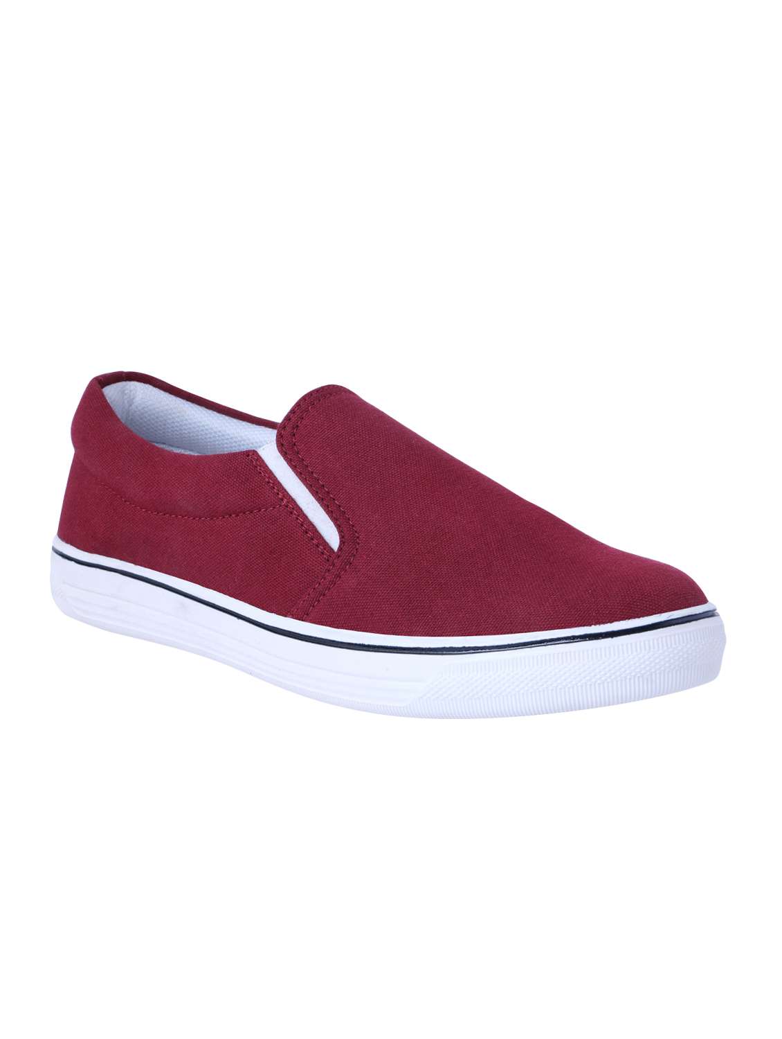 Maroon Canvas Casual Slipon