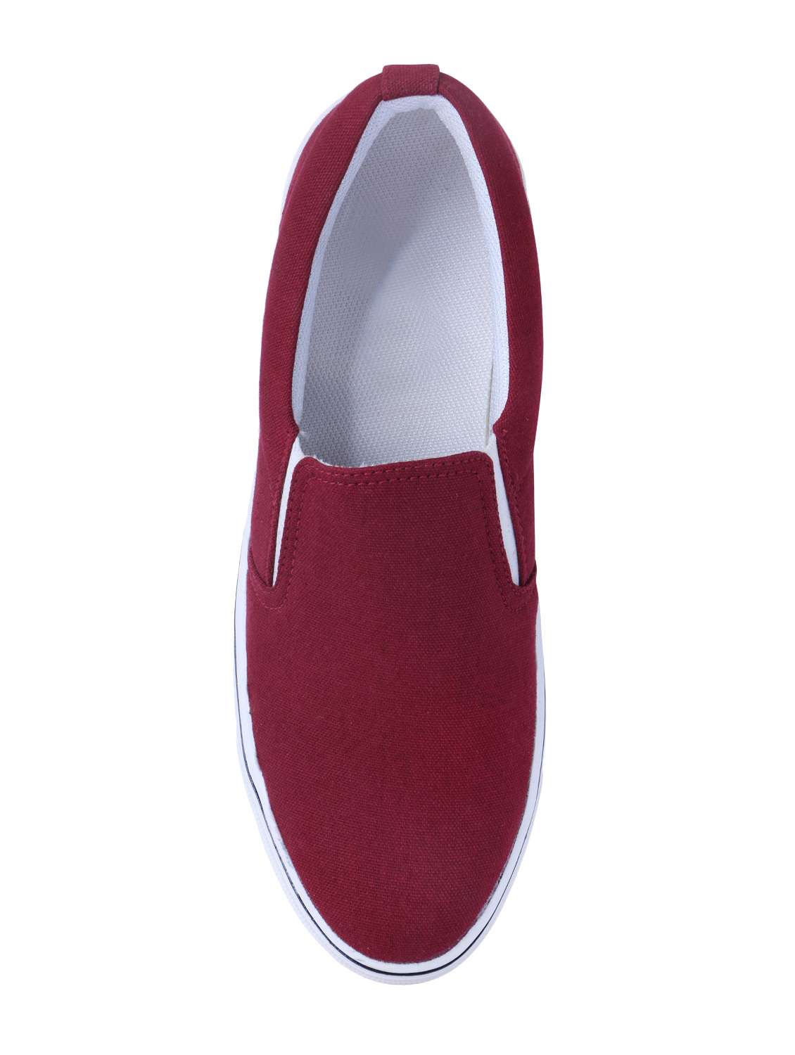 Maroon Canvas Casual Slipon