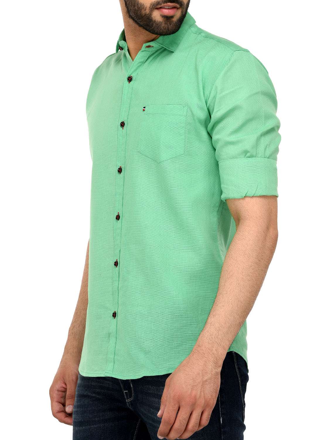 Mens Solid Casual Shirt