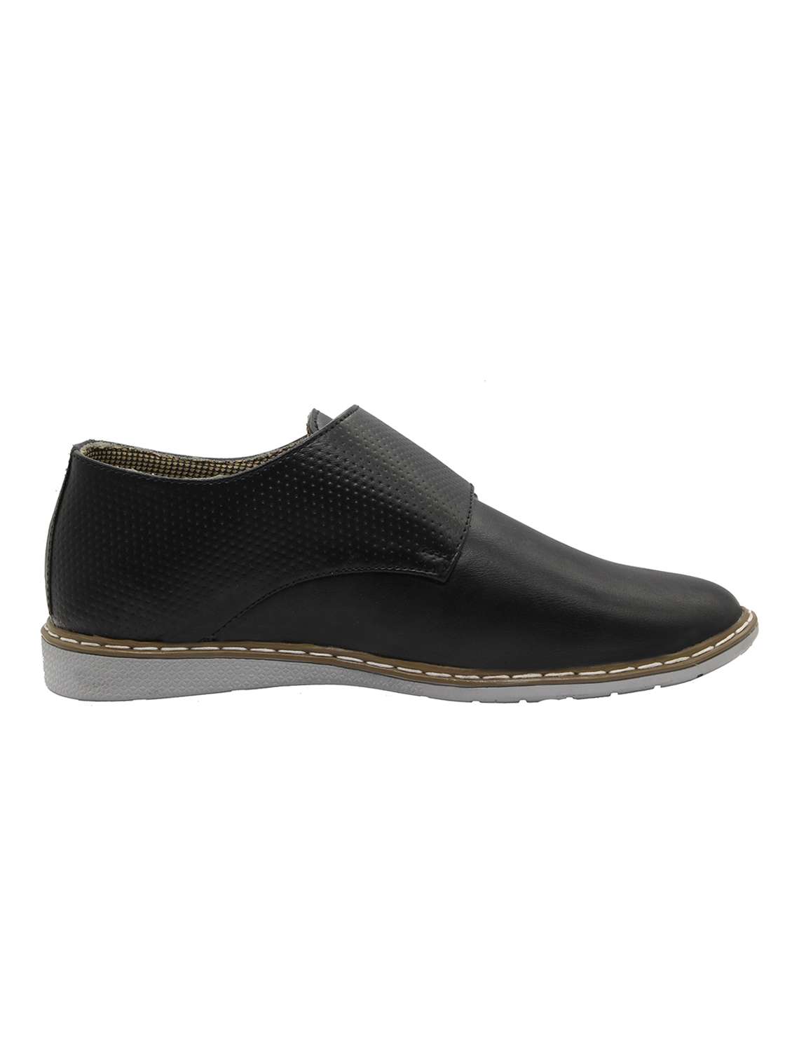 Black Leatherette Casual Slipon