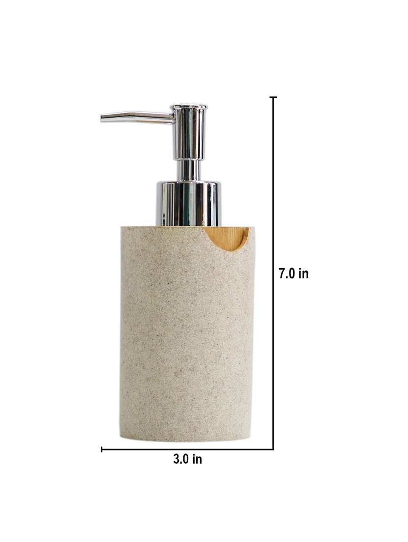 Liquid Soap Dispenser, Grey Polyresin Soap Dispenser For Kitchen, Bathroom Or Common Basin