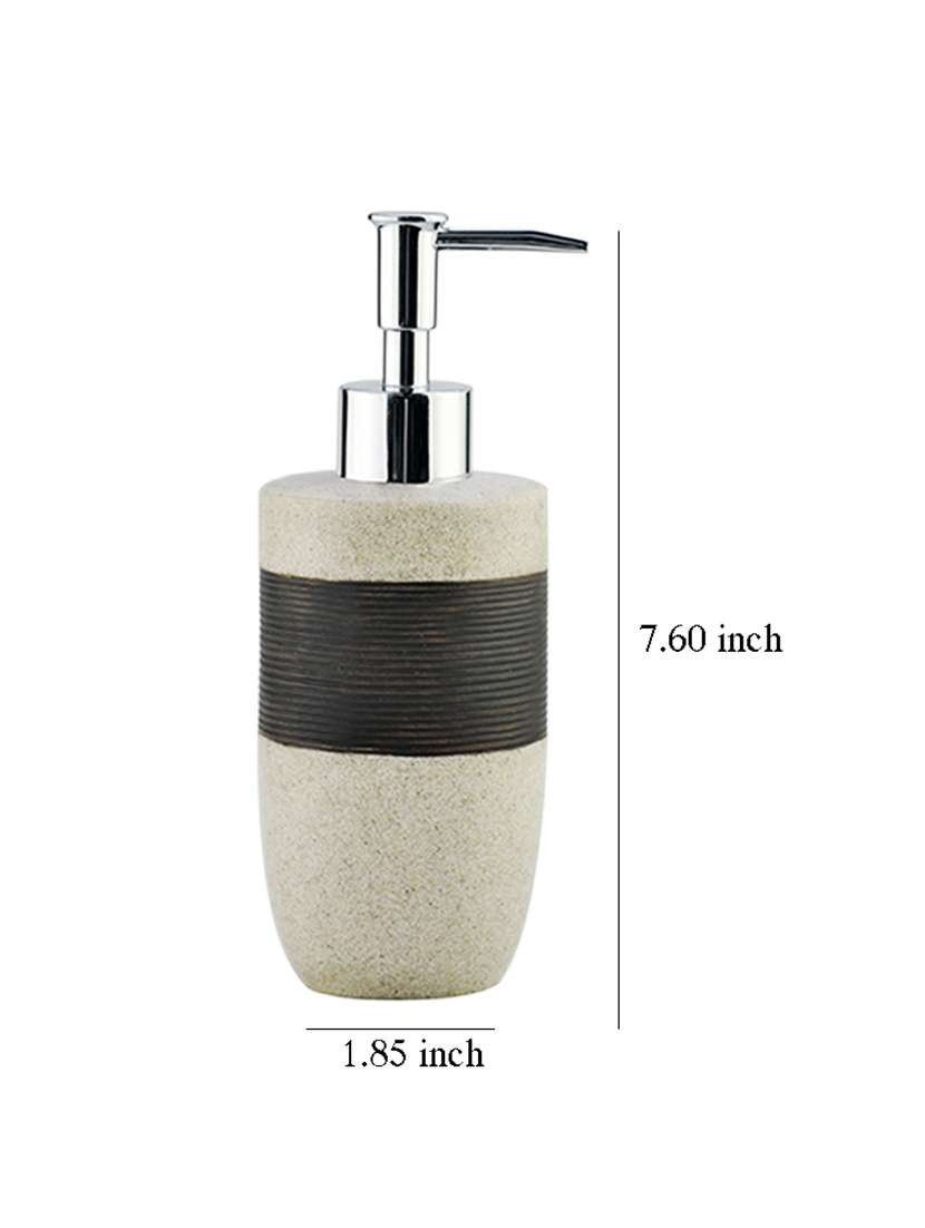 Liquid Soap Dispenser, Brown Polyresin Soap Dispenser For Kitchen, Bathroom Or Common Basin