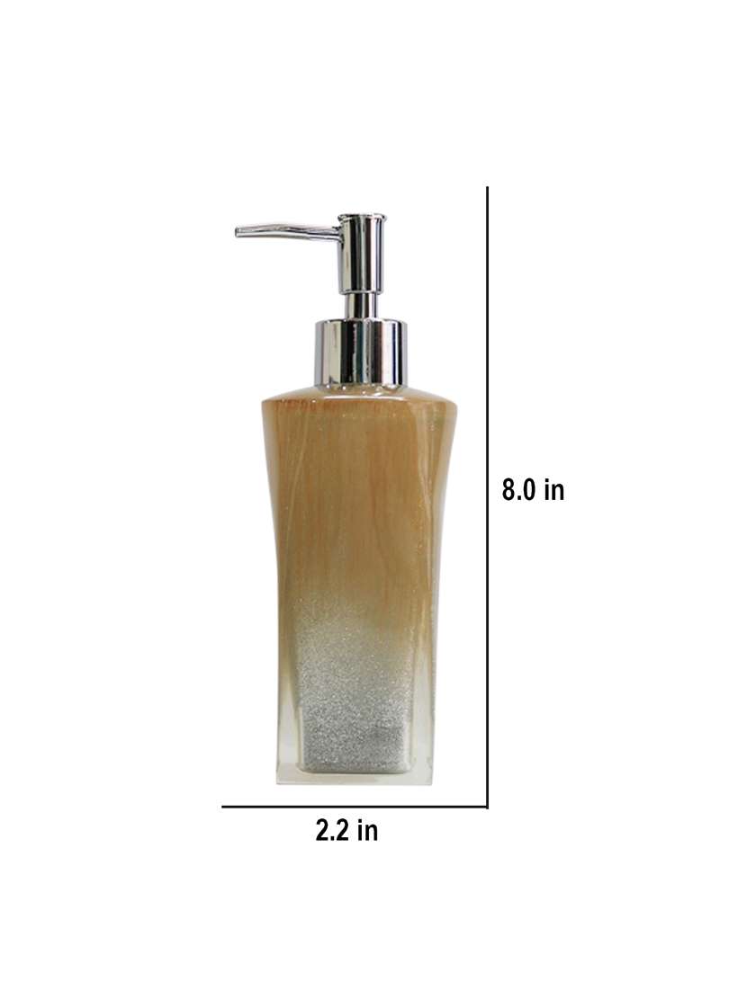 Liquid Soap Dispenser, Glitery Polyresin Soap Dispenser For Kitchen, Bathroom Or Common Basin