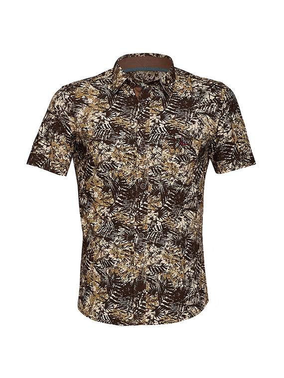 Curve Hem Tropical Shirt