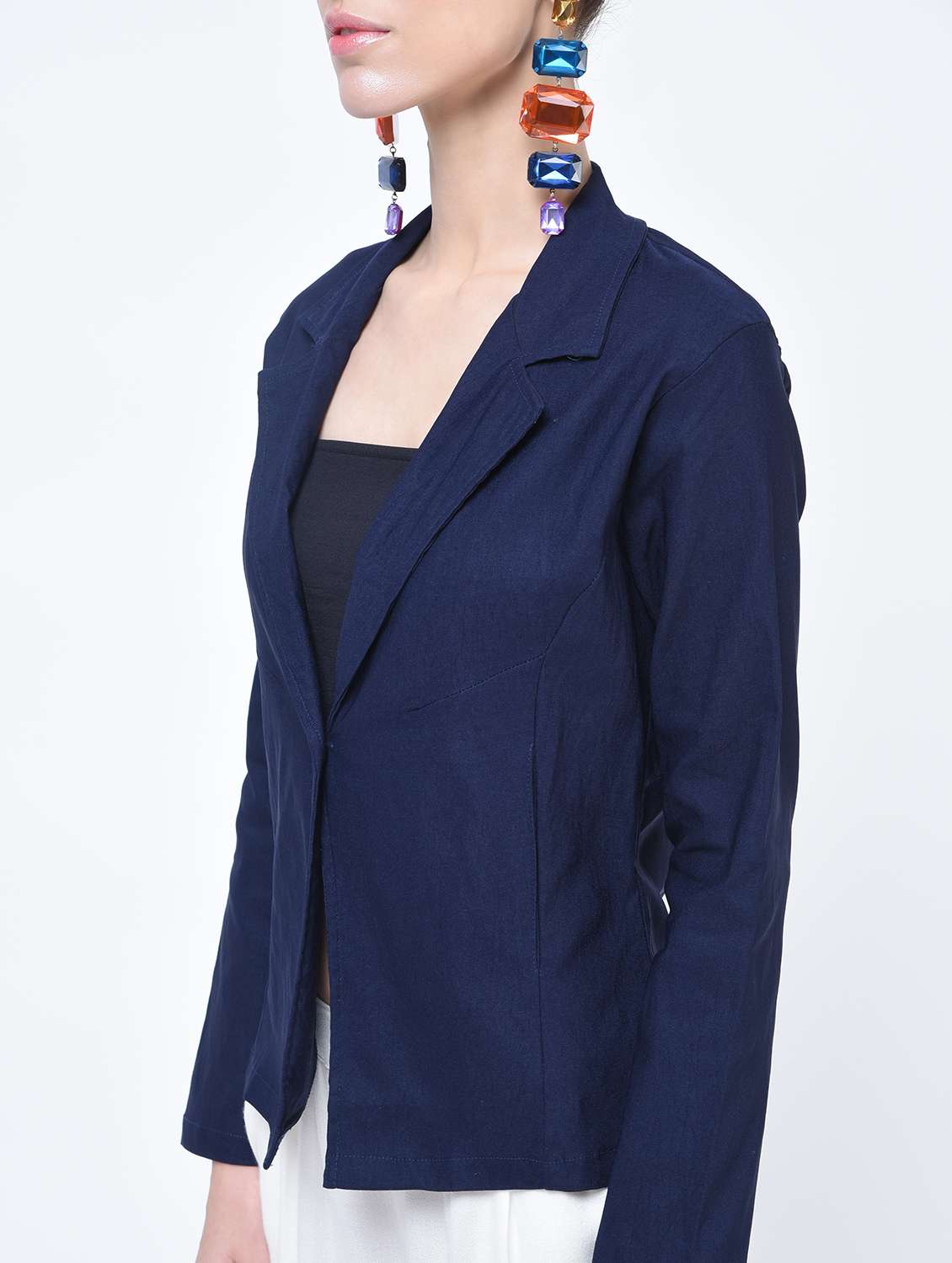 Women Lapel Collar Formal Blazer