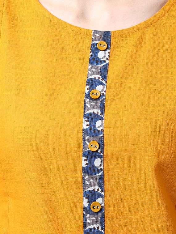 Yellow Straight Kurta