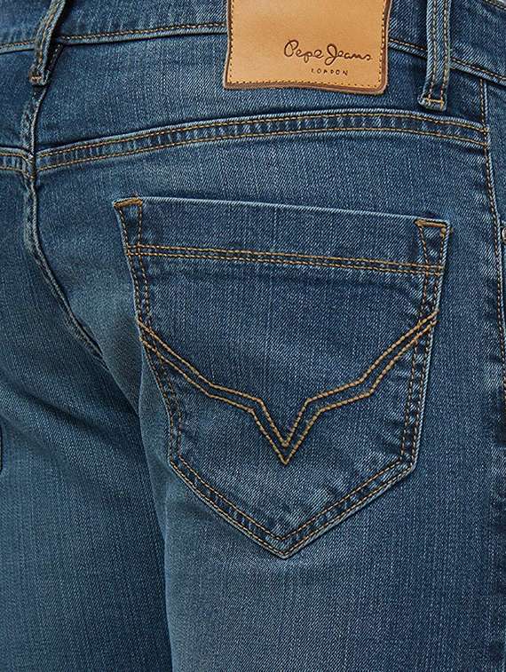 Blue Cotton Washed Jeans