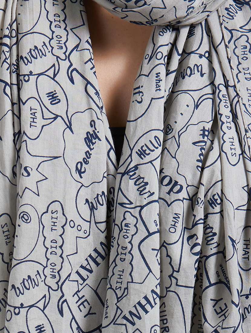 Grey Cotton Stole