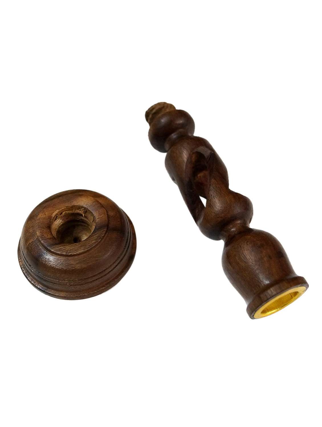 Desi Karigar Combo Of Wooden Candlestick Holders Candle Stand 7 Inch