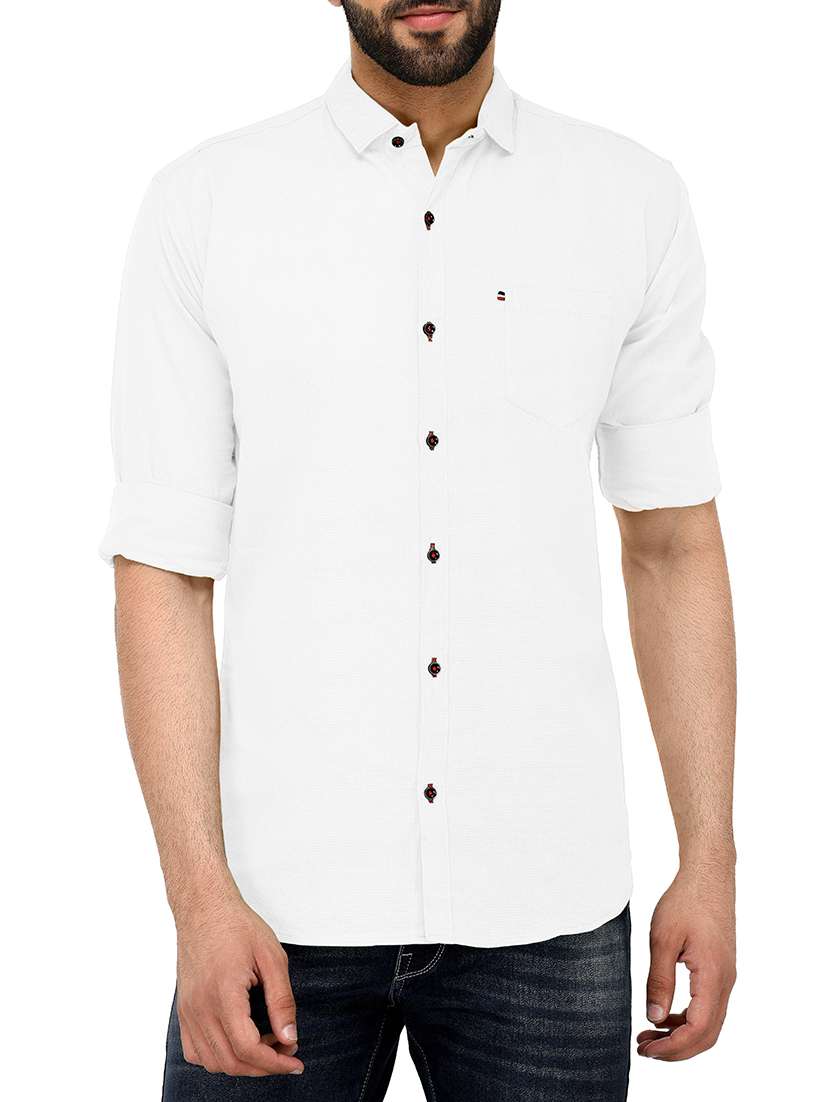 Mens Solid Casual Shirt