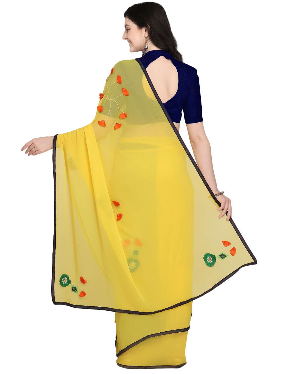 Patch Work Embroidered Saree