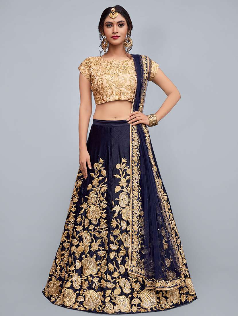 Floral Embroidered A Line Lehenga